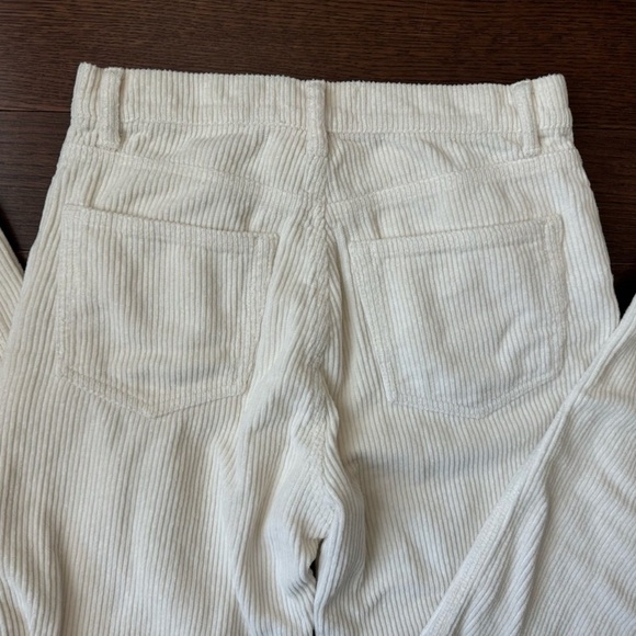 Reformation Cream Cynthia High Waist Button Fly Corduroy Pants - Picture 5 of 7
